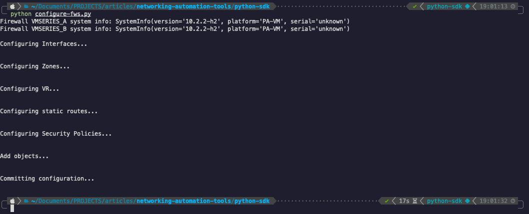 Configuration and connectivity in PAN-OS Python SDK Configuration and connectivity in PAN-OS Python SDK