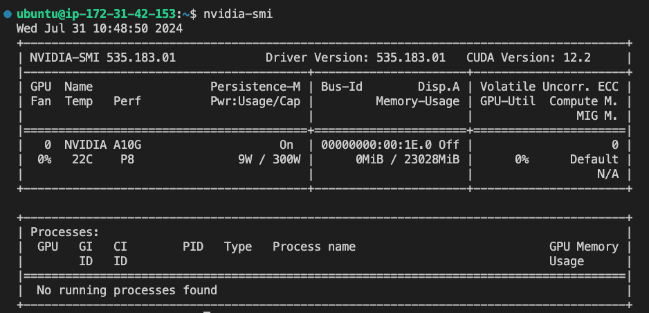 verify GPU availability by running nvidia-smi in the terminal verify GPU availability by running nvidia-smi in the terminal