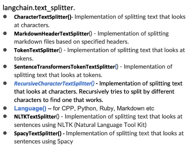 Text splitter in LangChain Text splitter in LangChain