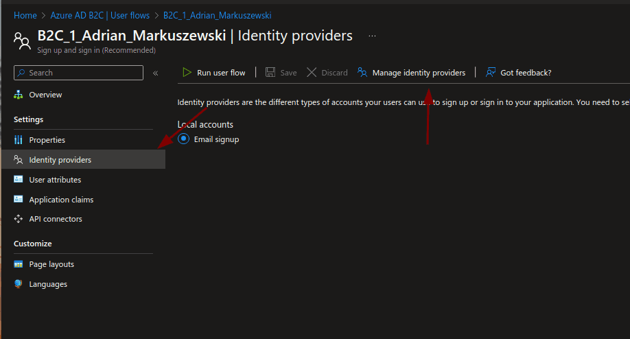 Identity providers Identity providers
