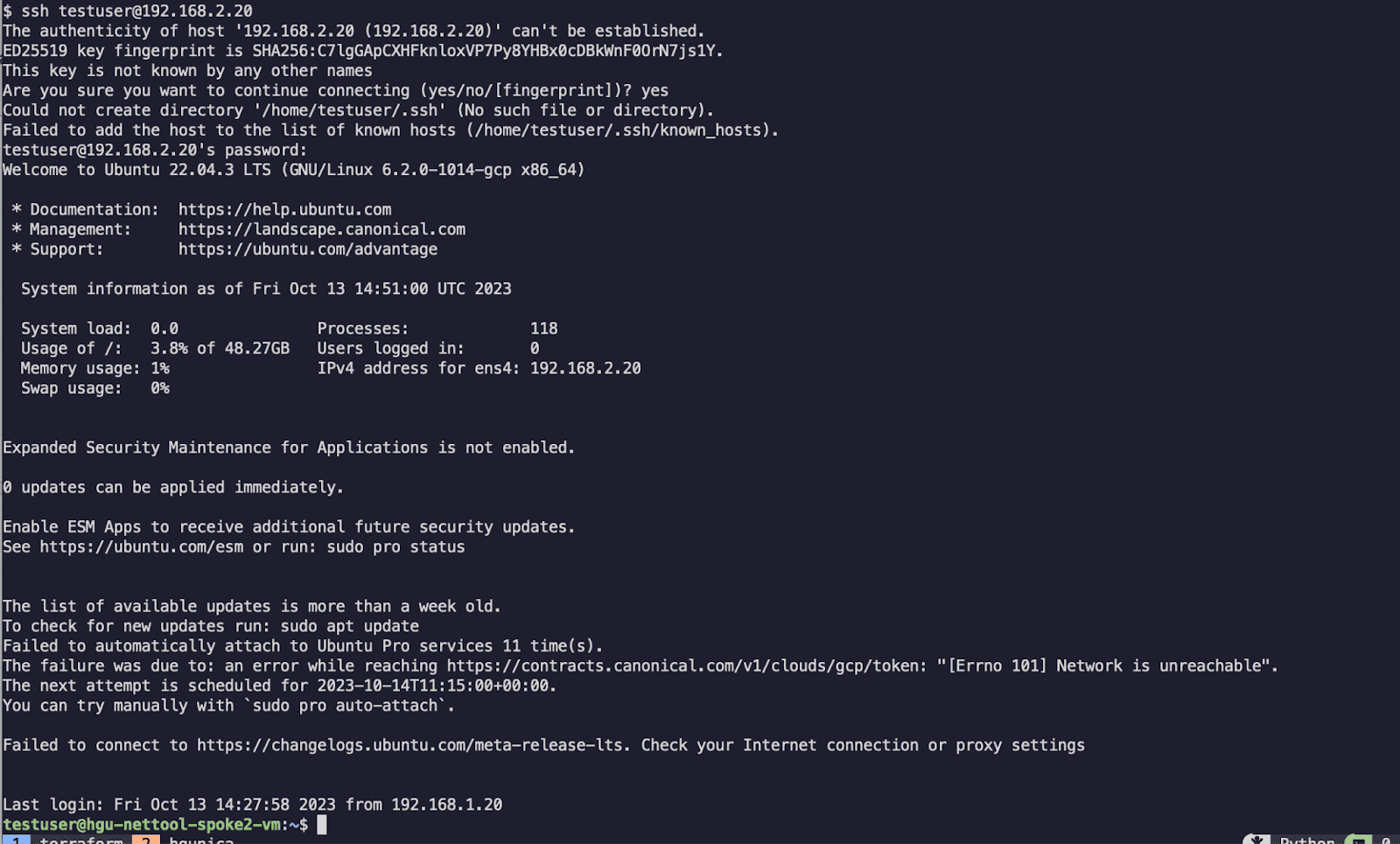 Connectivity in Terraform Connectivity in Terraform
